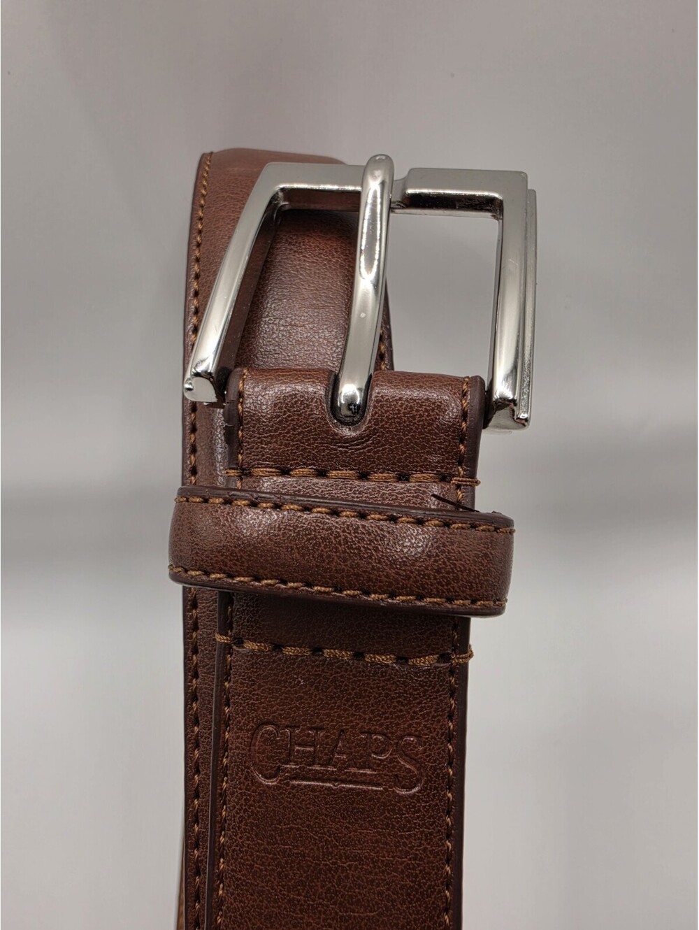 Chaps Ralph Lauren Men's Brown Leather Dress Belt Size 42 / 105 Style 4700169836